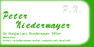 peter niedermayer business card